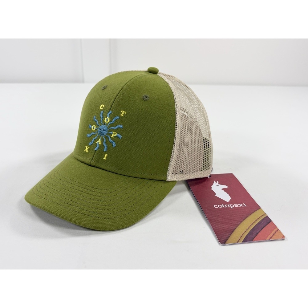 NWT Cotopaxi Happy Day Trucker Hat Cedar Olive Green Mesh Back Cap Adjustable